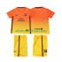 Camisola FC Barcelona 2012 2013 Retro Criança Equipamento Segundo Manga Curta